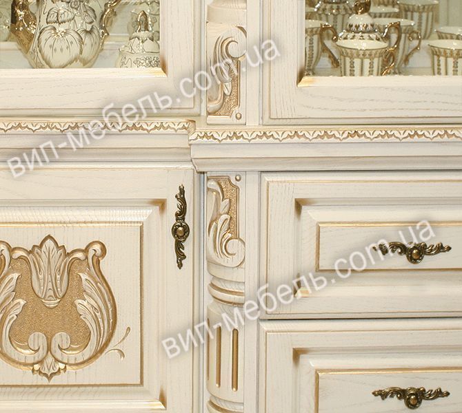 Витрина "Monro" 6-ти дверная из массива дерева дуб 895 фото