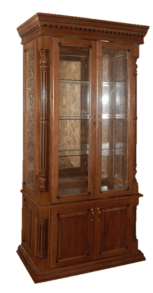 Витрина "Monro-2". 2-х дверная из массива дерева дуб 956 фото